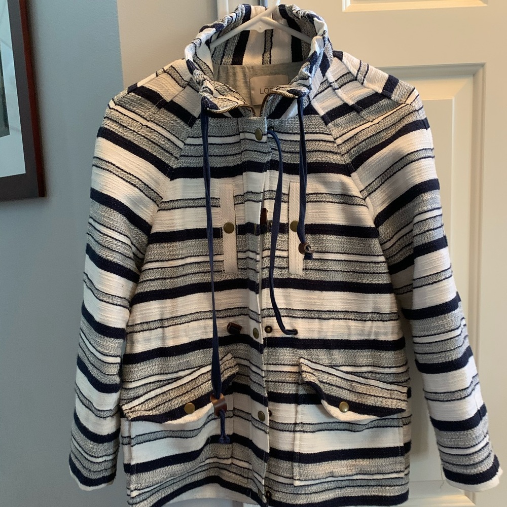 Loft striped fall jacket